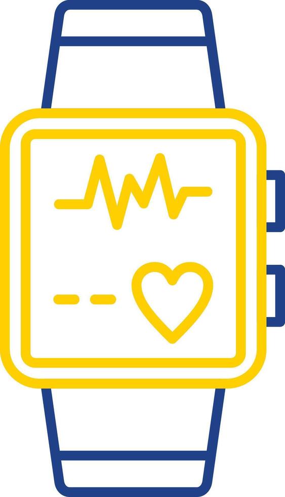 Smart Watch Line Two Color Icon vector