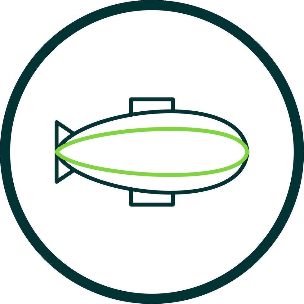 Zeppelin Line Circle Icon vector
