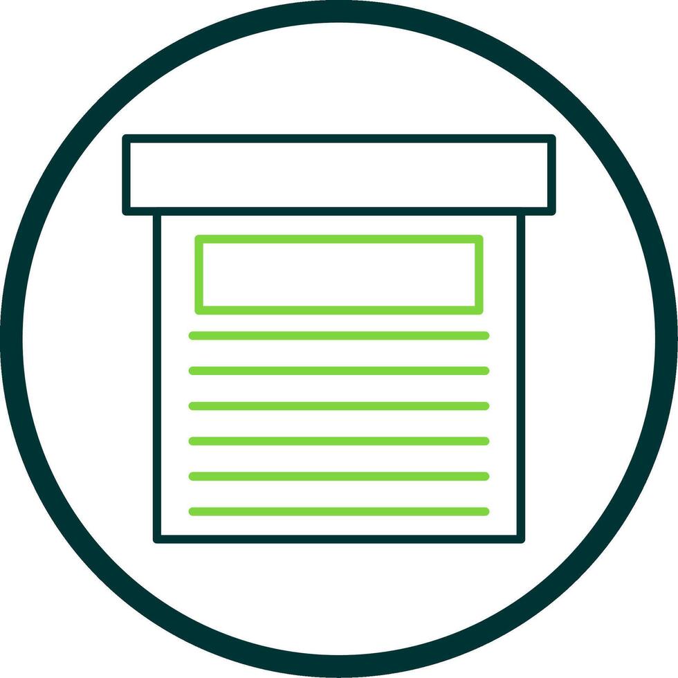 Storage Box Line Circle Icon vector