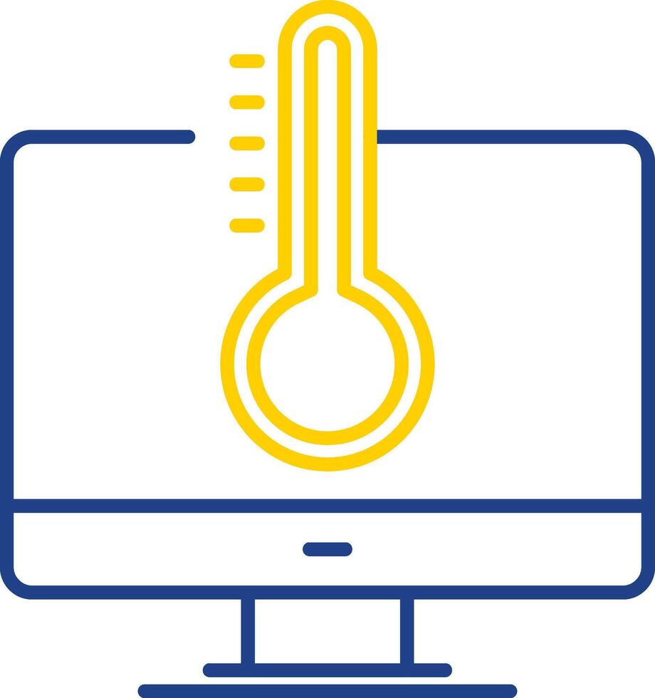 Temperature Line Two Color Icon vector