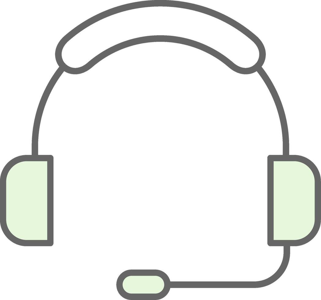 Headset Fillay Icon vector