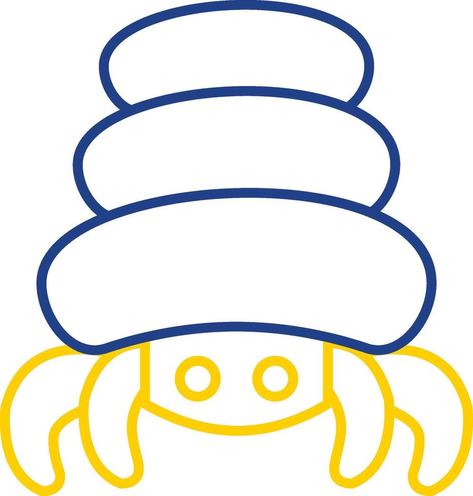 Hermit Crab Line Two Color Icon vector