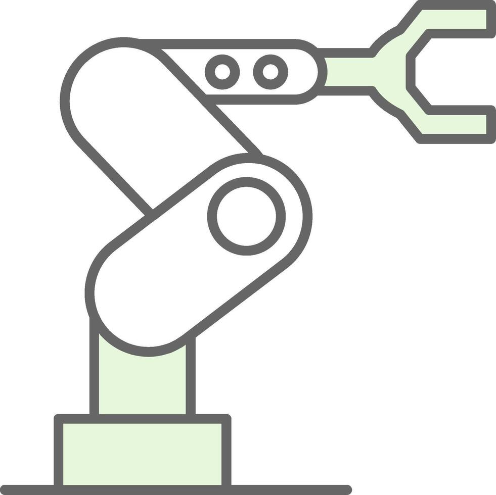 Industrial Robot Fillay Icon vector