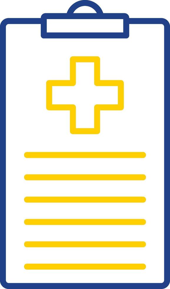Medical Chart Line Two Color Icon vector