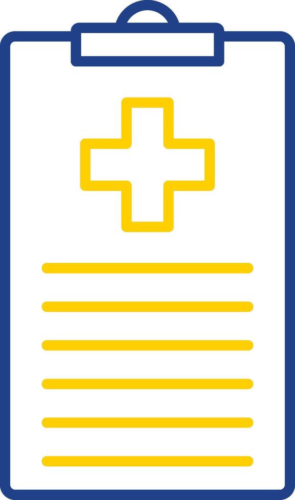 Medical Chart Line Two Color Icon vector