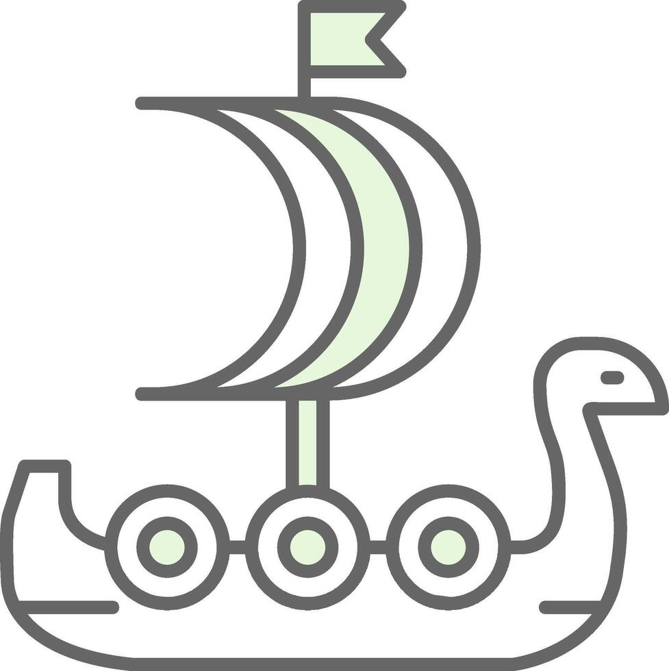 Viking Ship Fillay Icon vector