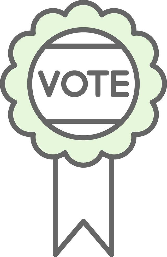 Vote Badge Fillay Icon vector