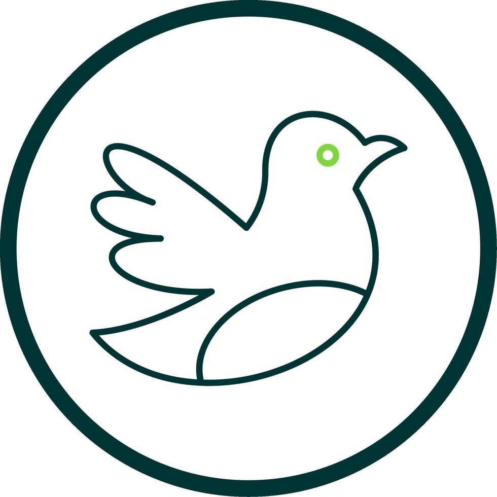 Bird Line Circle Icon vector
