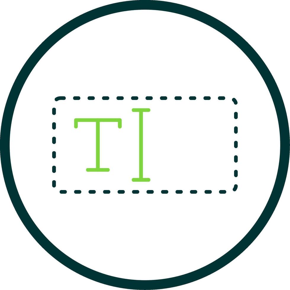 Text Box Line Circle Icon vector