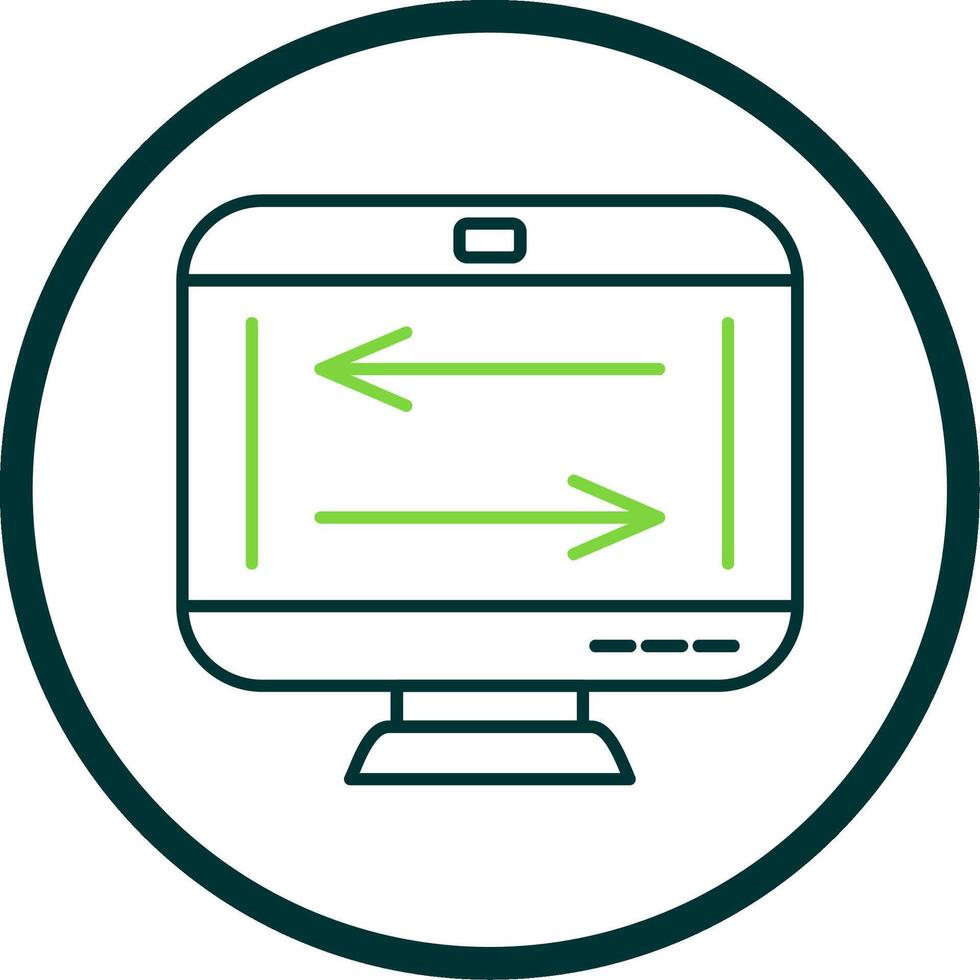 Transfer Line Circle Icon vector