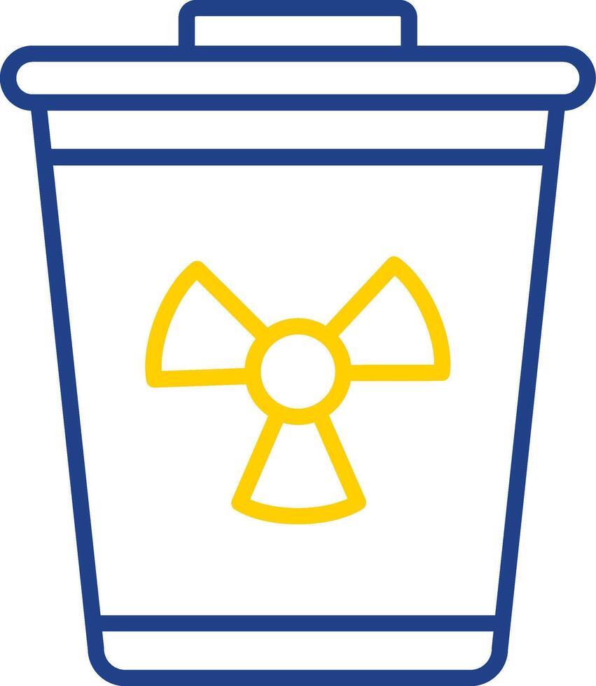 Toxic Waste Line Two Color Icon vector