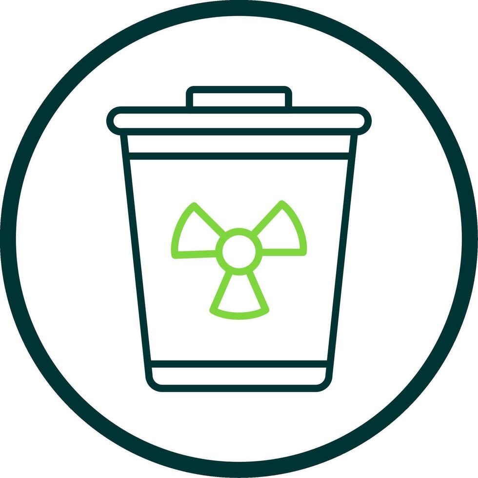 Toxic Waste Line Circle Icon vector