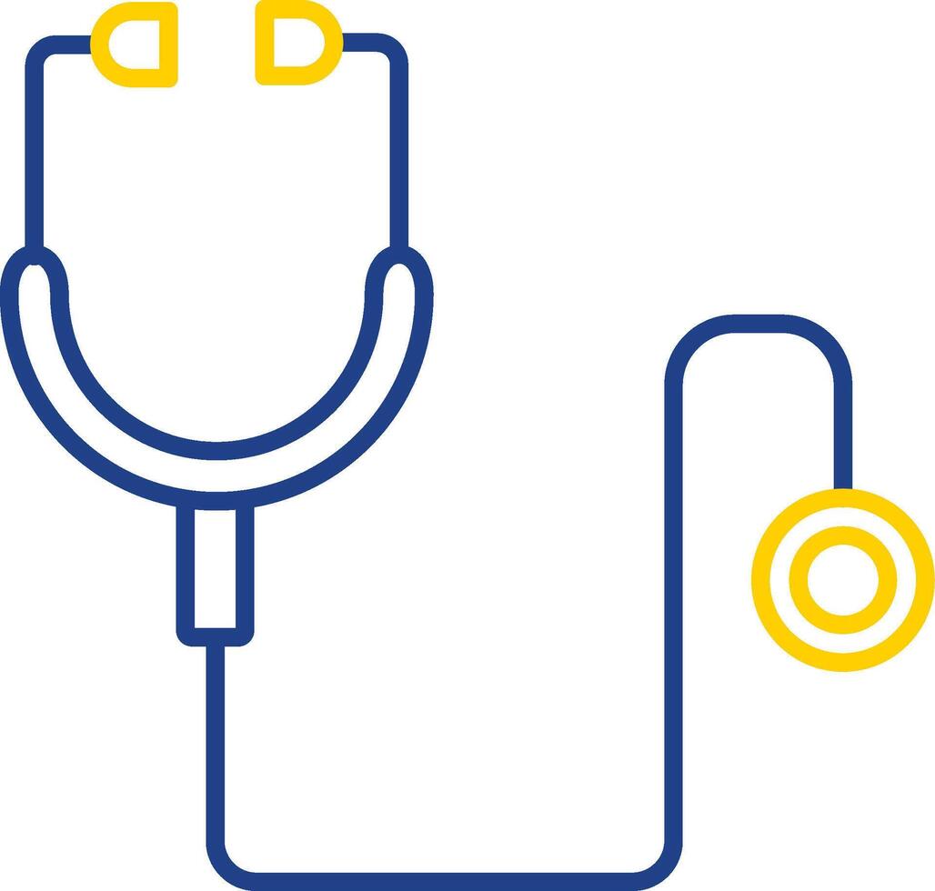 Stethoscope Line Two Color Icon vector