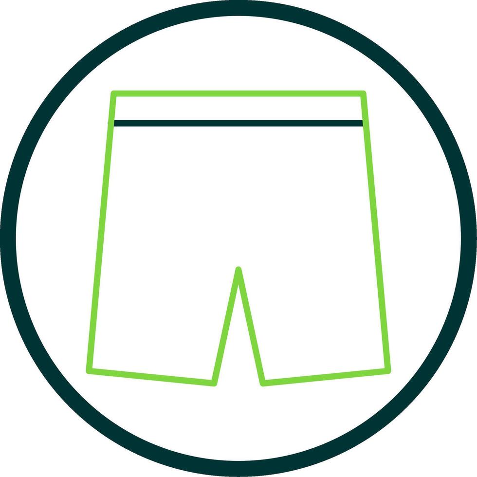 Shorts Line Circle Icon vector