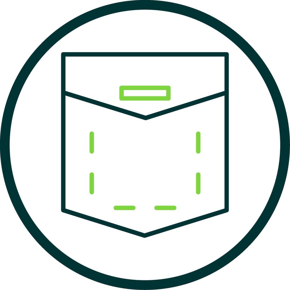 Pocket Line Circle Icon vector