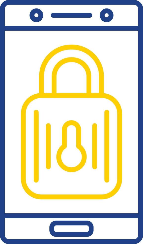 Lock Line Two Color Icon vector
