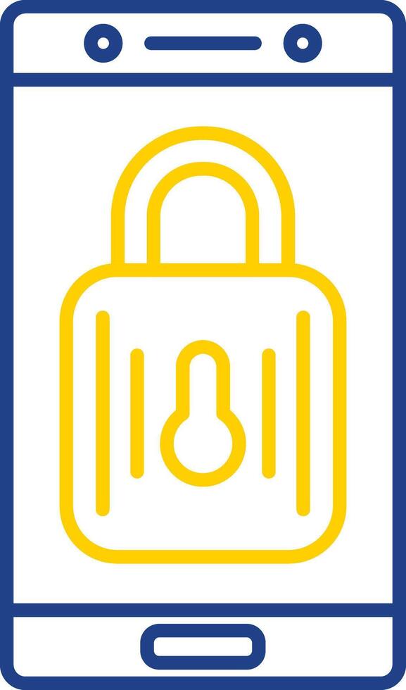 Lock Line Two Color Icon vector