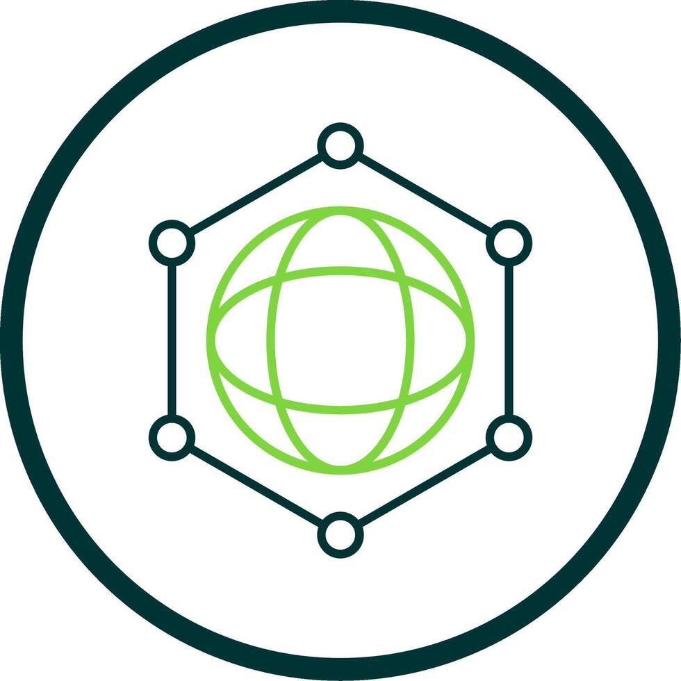 Network Line Circle Icon vector