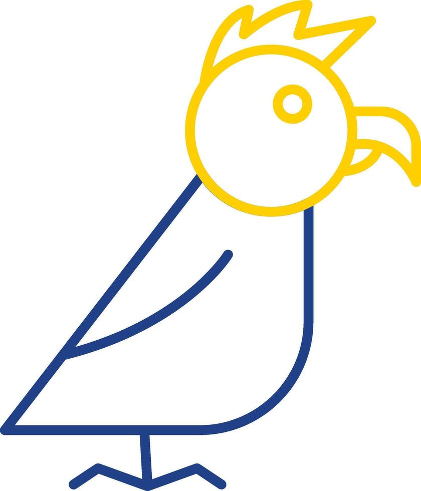 Parrot Line Two Color Icon vector