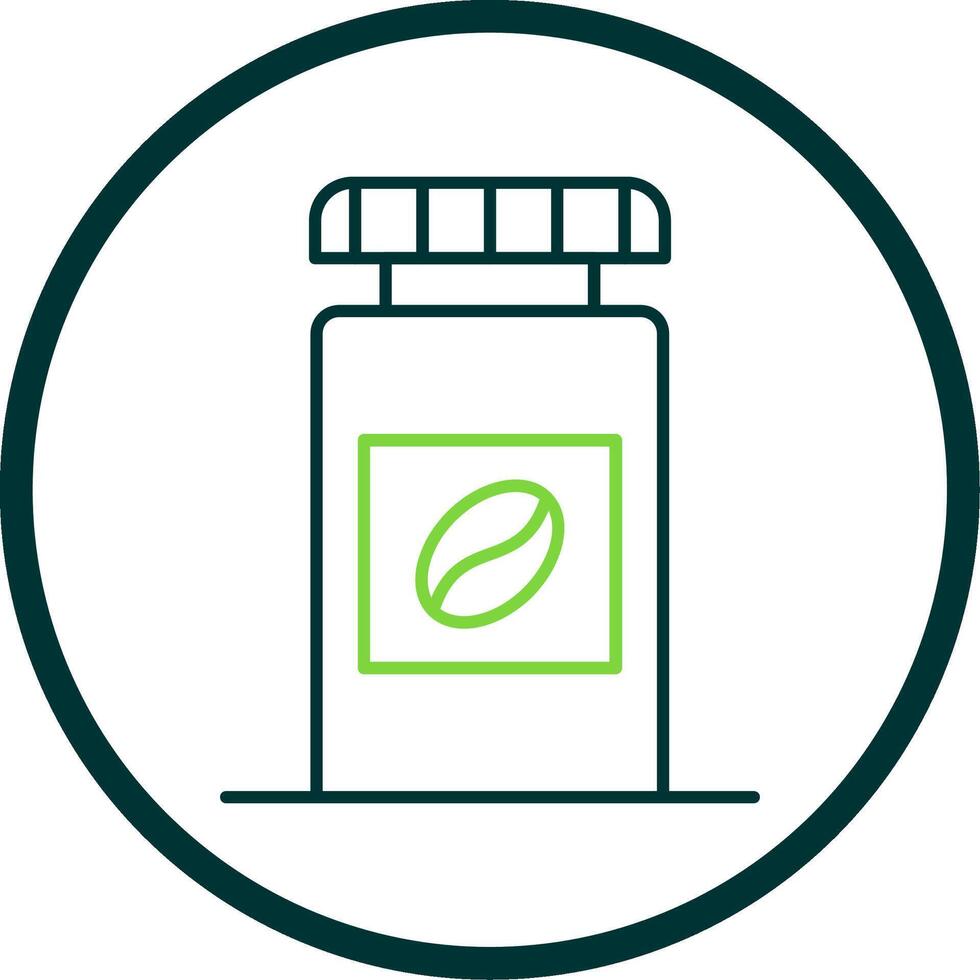 Coffee Bottle Line Circle Icon vector
