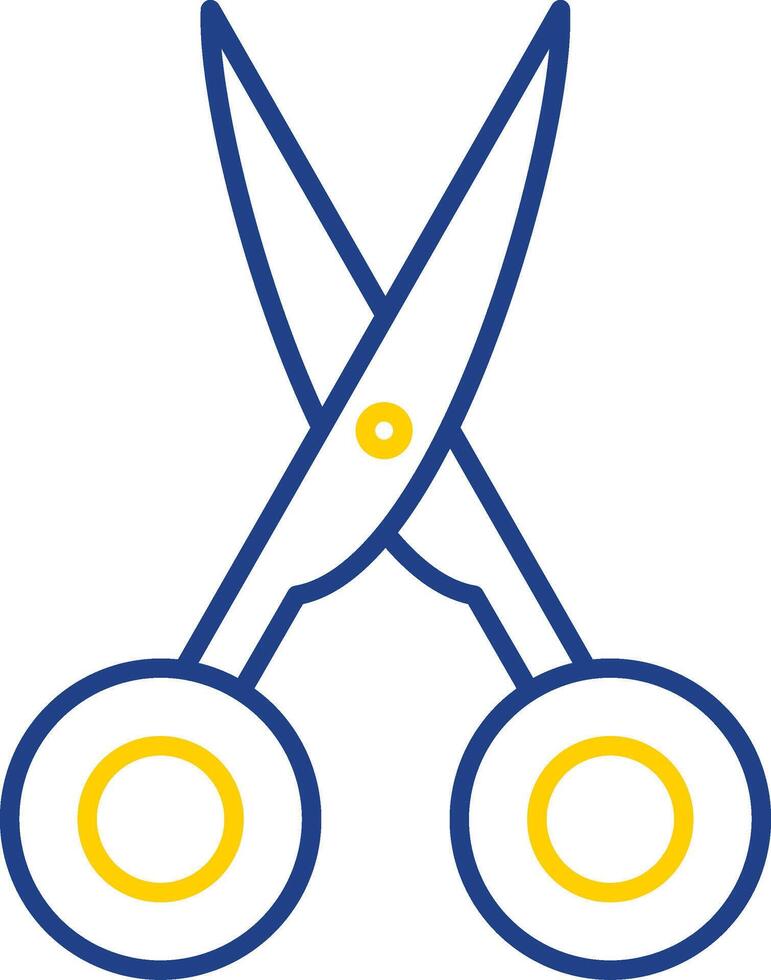 Scissors Line Two Color Icon vector