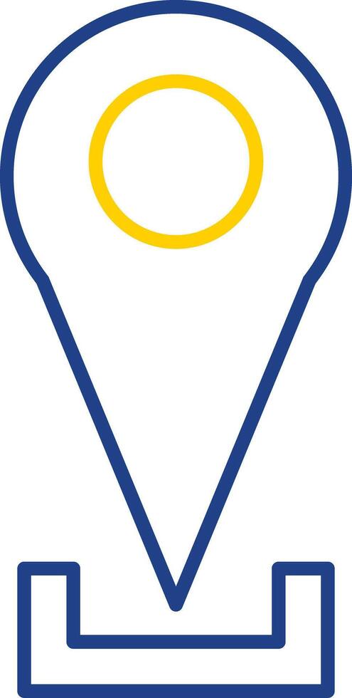 Location Pin Line Two Color Icon vector