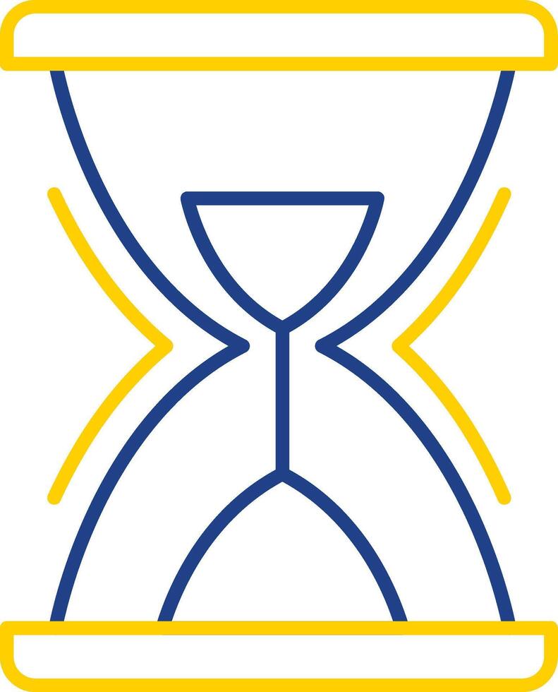 Hourglass Line Two Color Icon vector