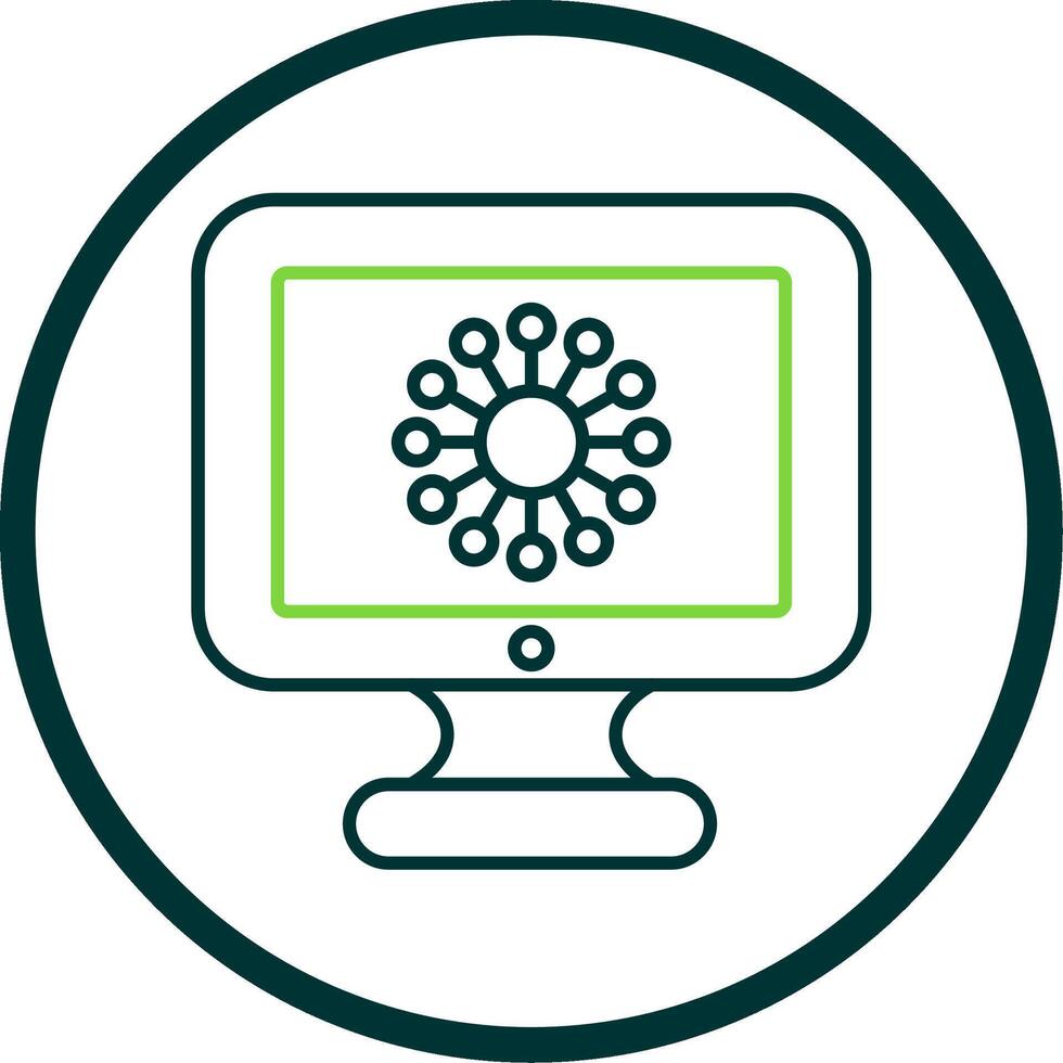 Diagram Line Circle Icon vector