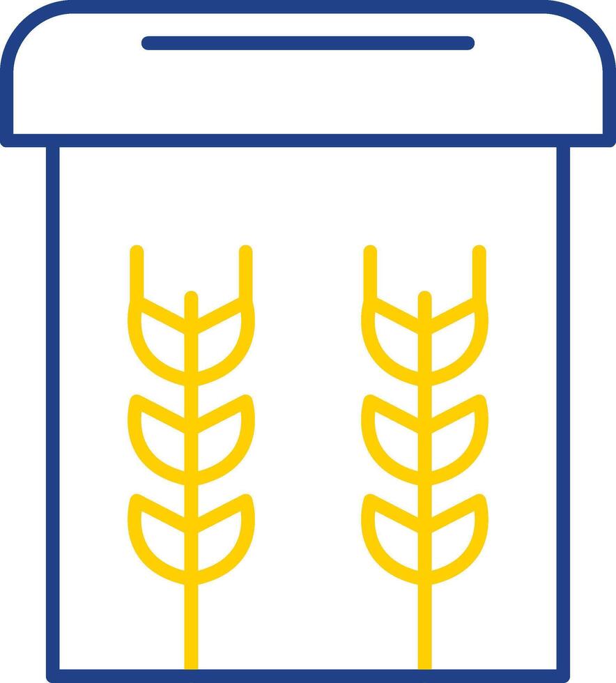 Flour Line Two Color Icon vector