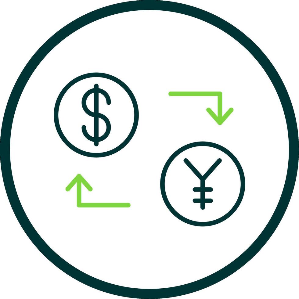 Exchange Line Circle Icon vector