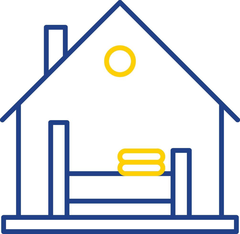 Blanket Line Two Color Icon vector