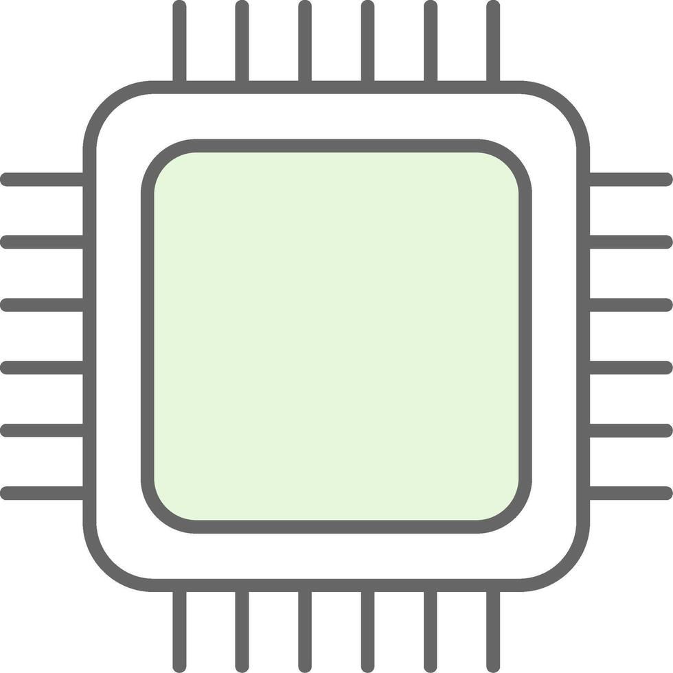 CPU Fillay Icon vector