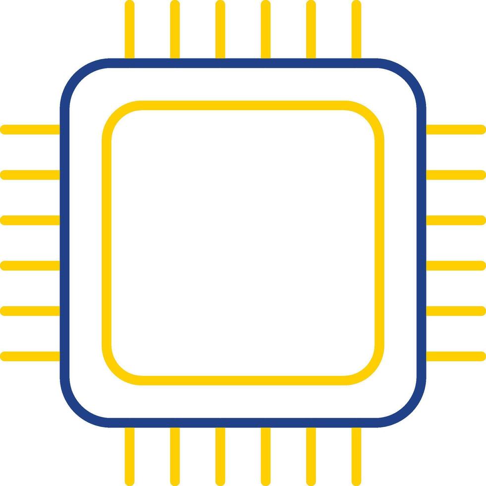 CPU Line Two Color Icon vector