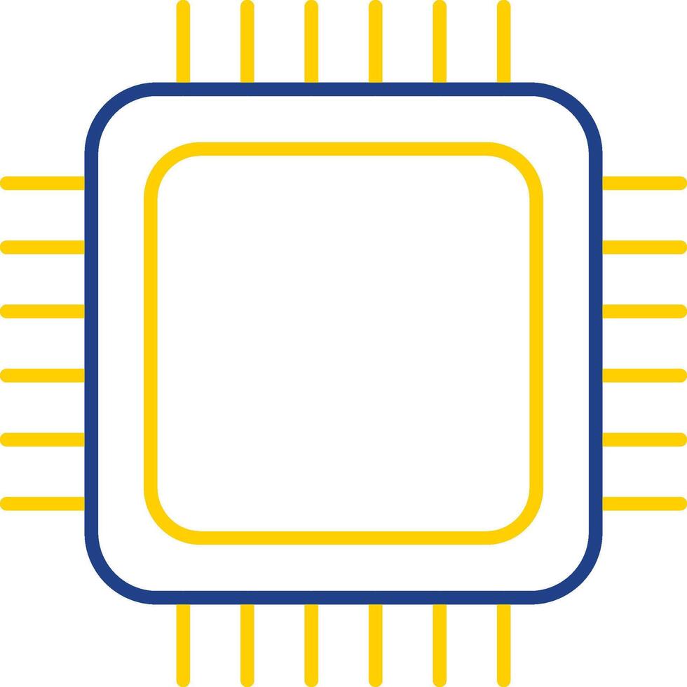 CPU Line Two Color Icon vector