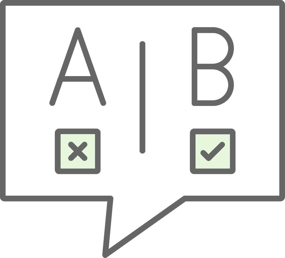 Ab Testing Fillay Icon vector