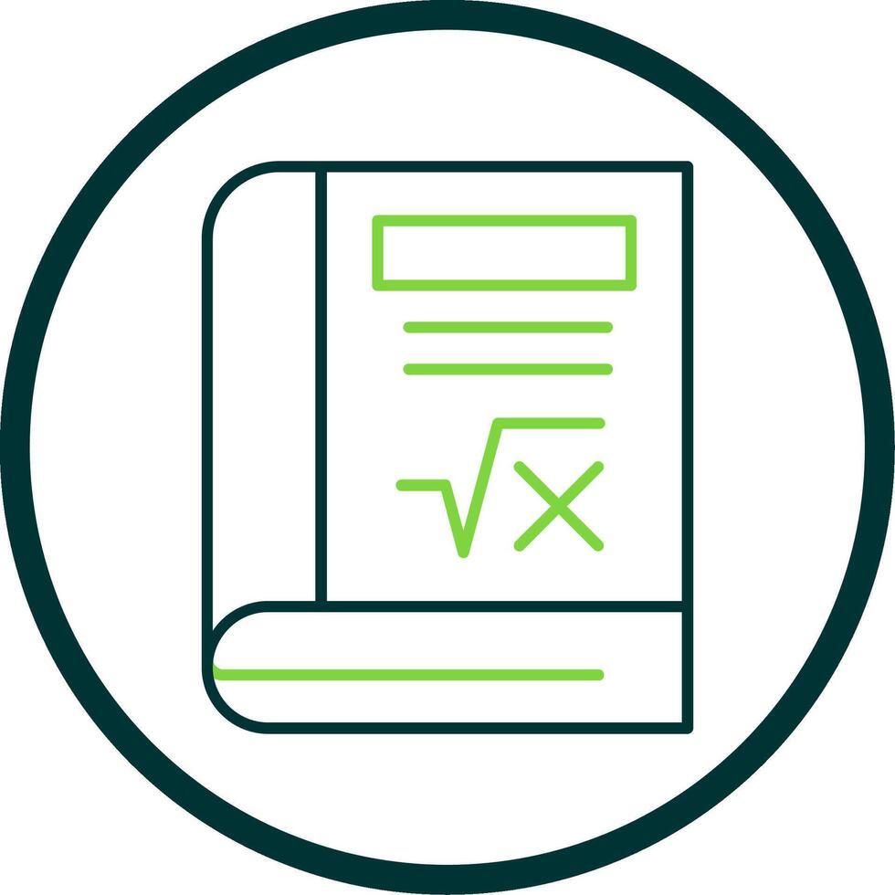 Book Line Circle Icon vector