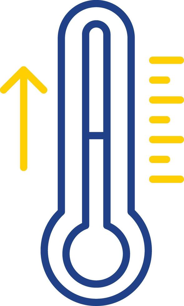 Thermometer Line Two Color Icon vector