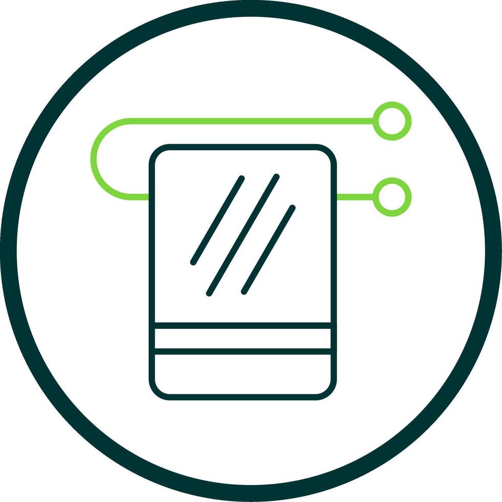 Towel Rack Line Circle Icon vector