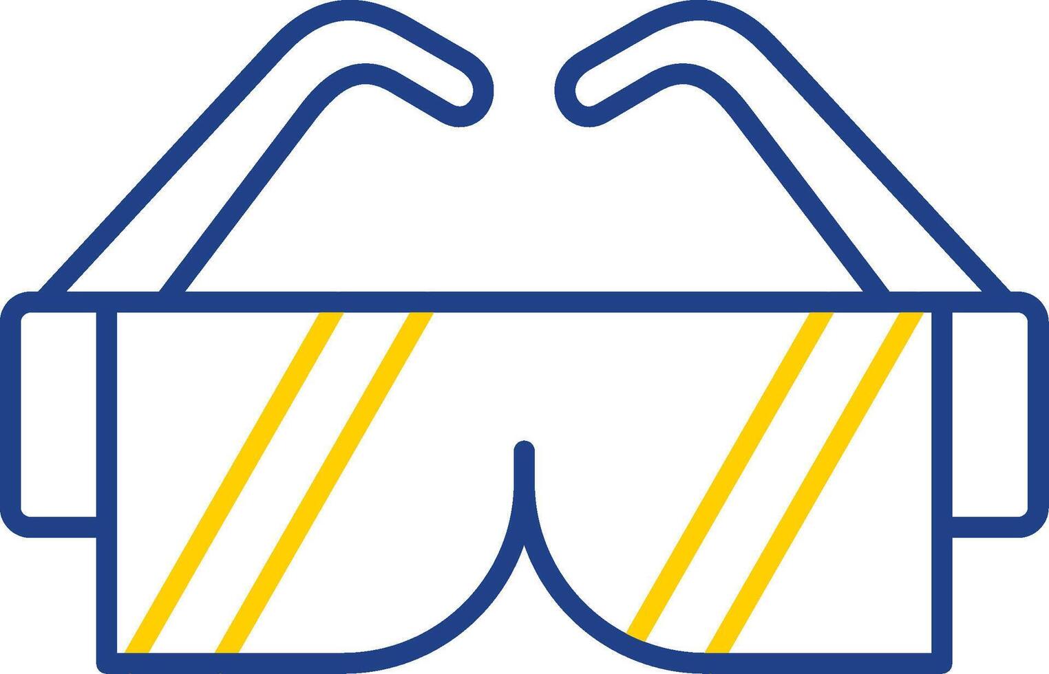 Safety Glasses Line Two Color Icon vector