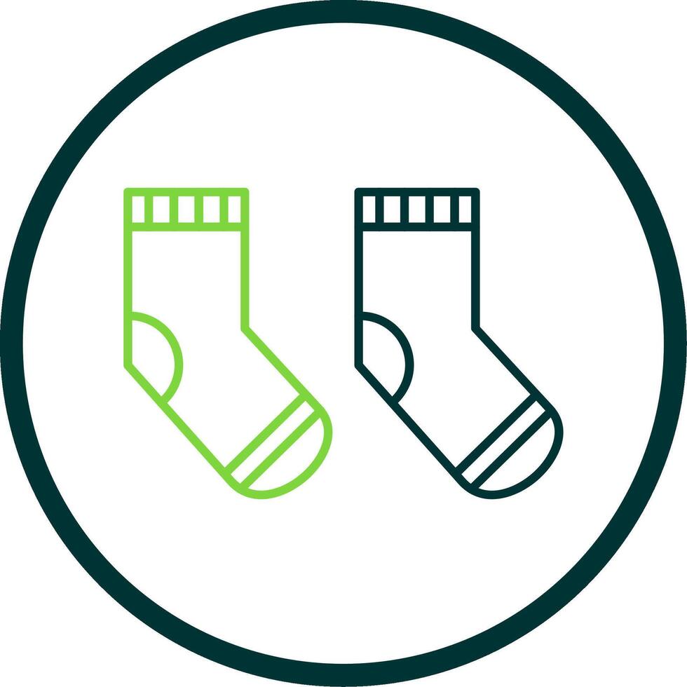 Sock Line Circle Icon vector