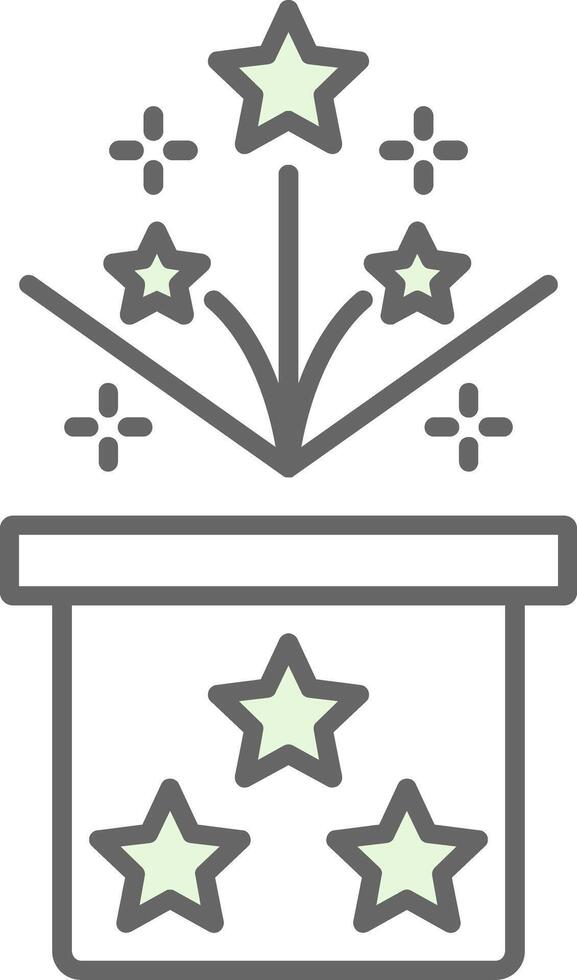 magia caja relleno icono vector