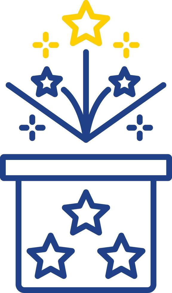 Magic Box Line Two Color Icon vector