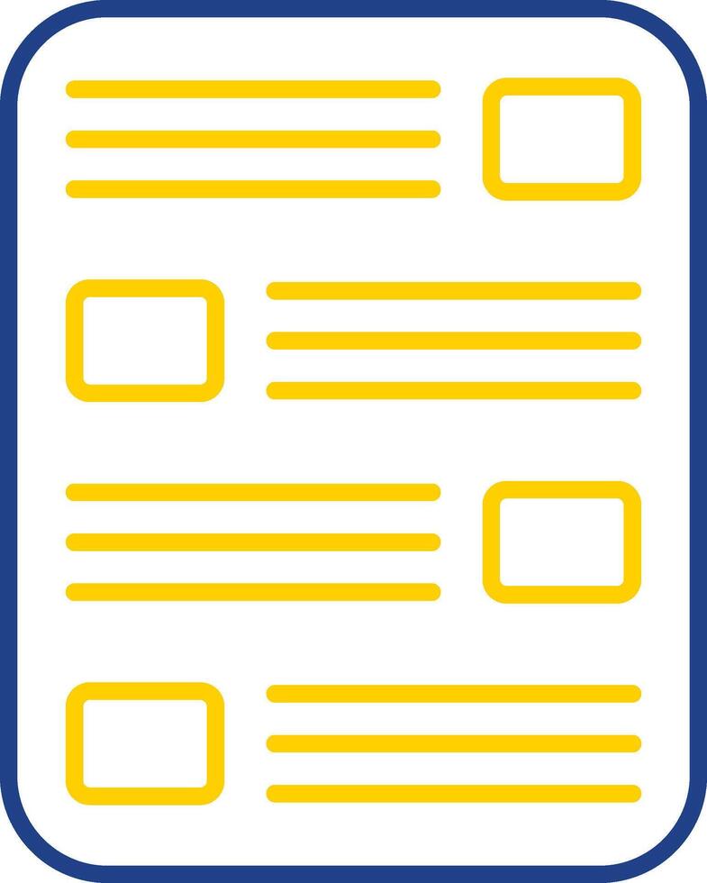 List Line Two Color Icon vector