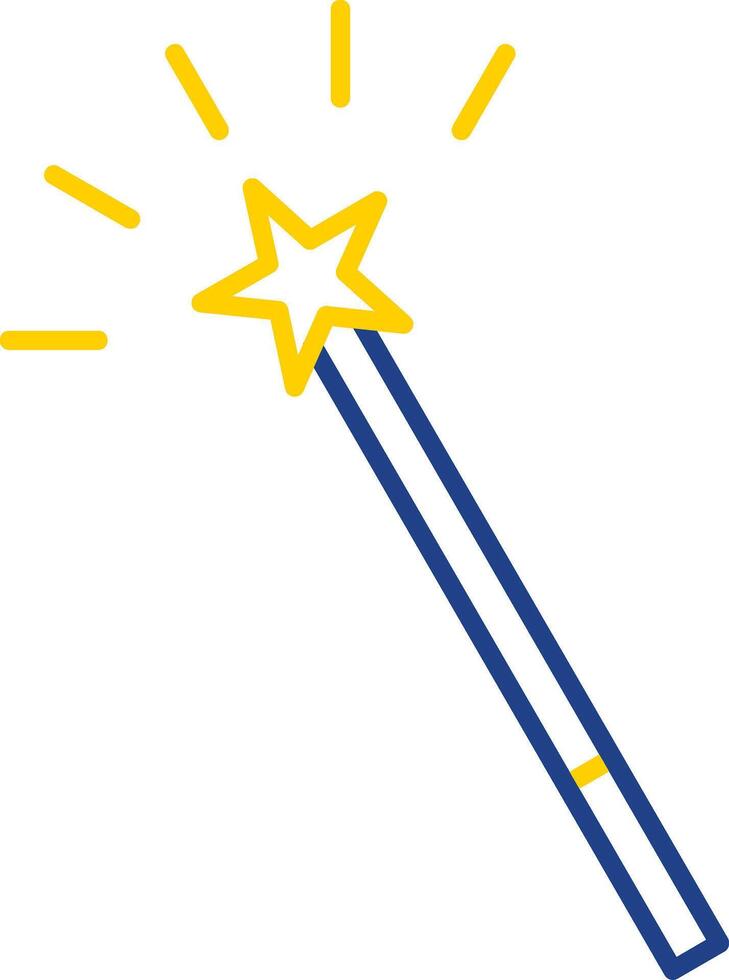 Magic Wand Line Two Color Icon vector