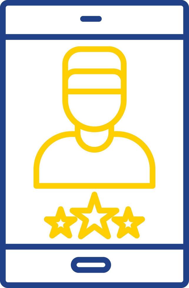 Customer Review Line Two Color Icon vector