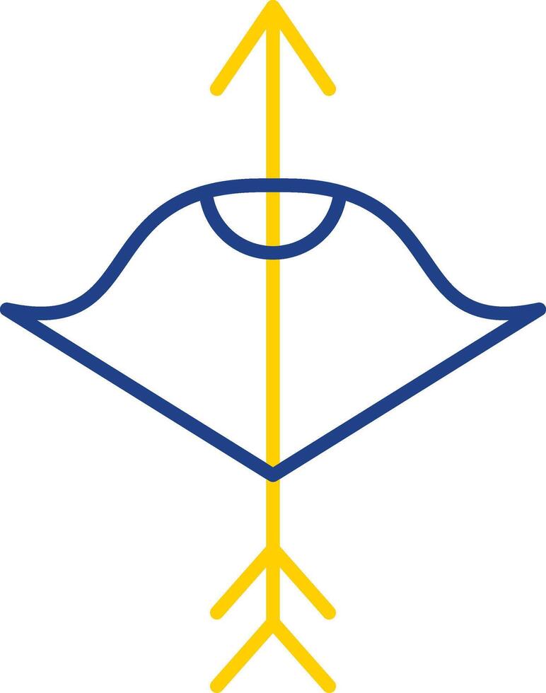 Crossbow Line Two Color Icon vector