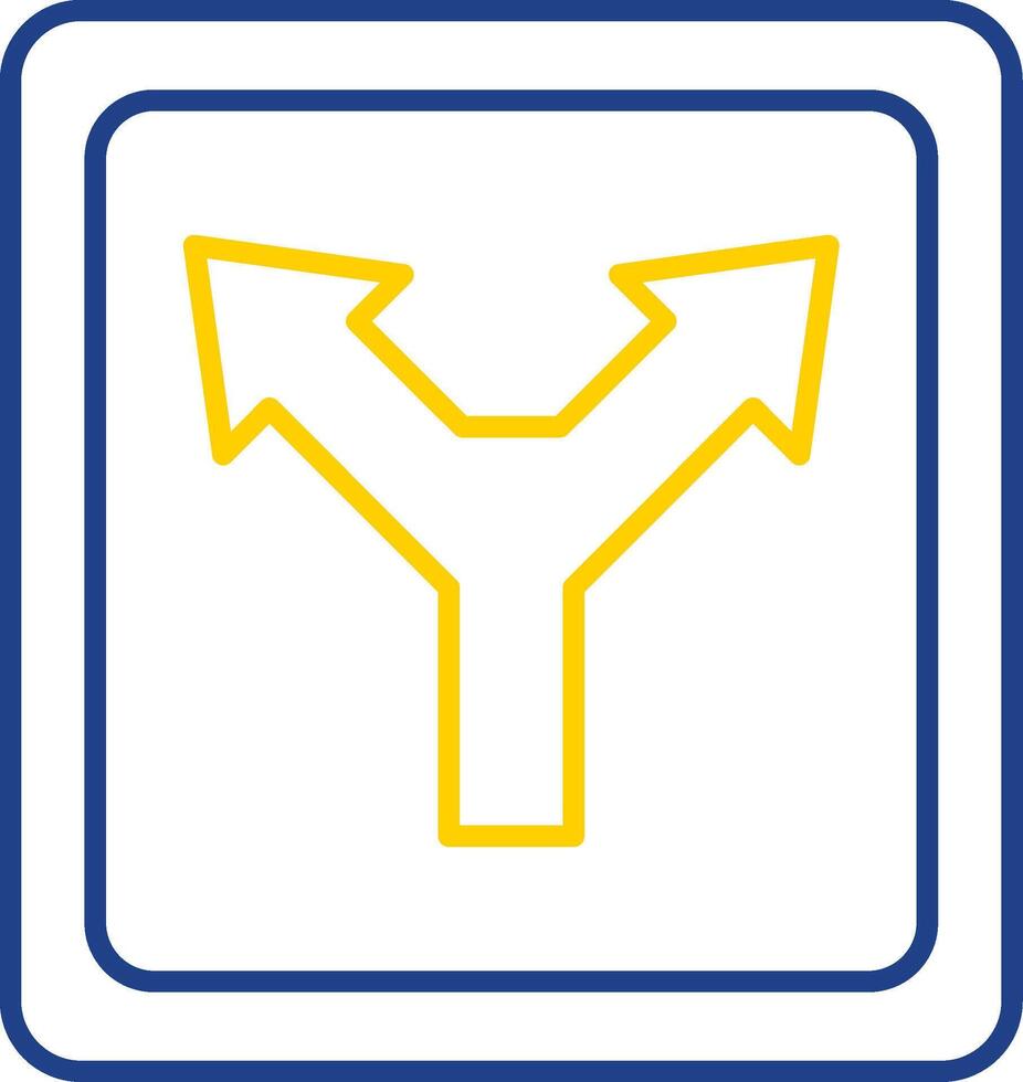 Diverge Line Two Color Icon vector