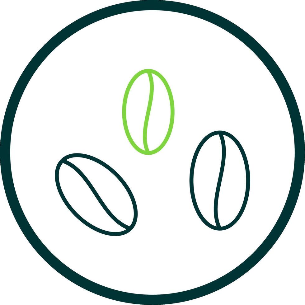 Beans Line Circle Icon vector