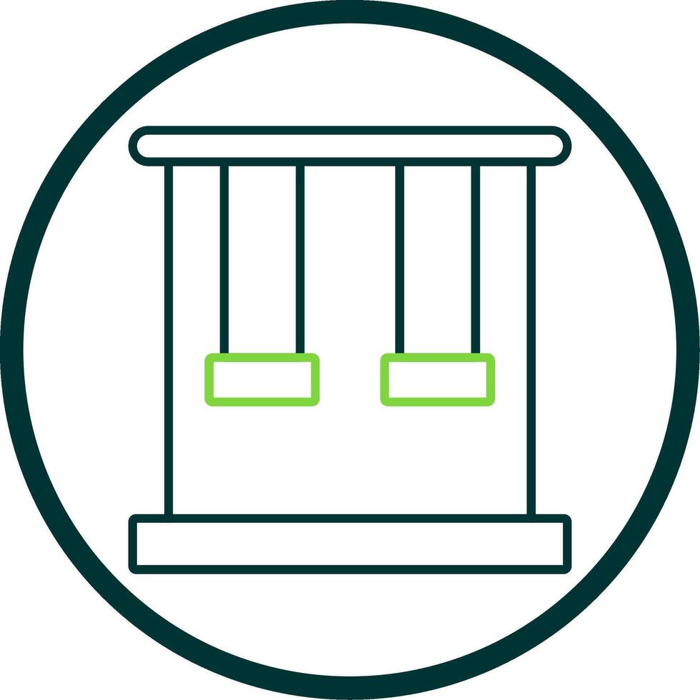 Trapeze Line Circle Icon vector