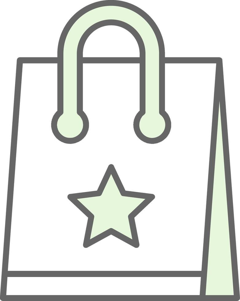 Shopping Bag Fillay Icon vector